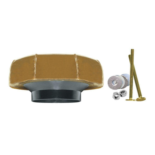 Extra Thick Reinforced Wax Toilet Bowl Gasket with Flange and Bolts